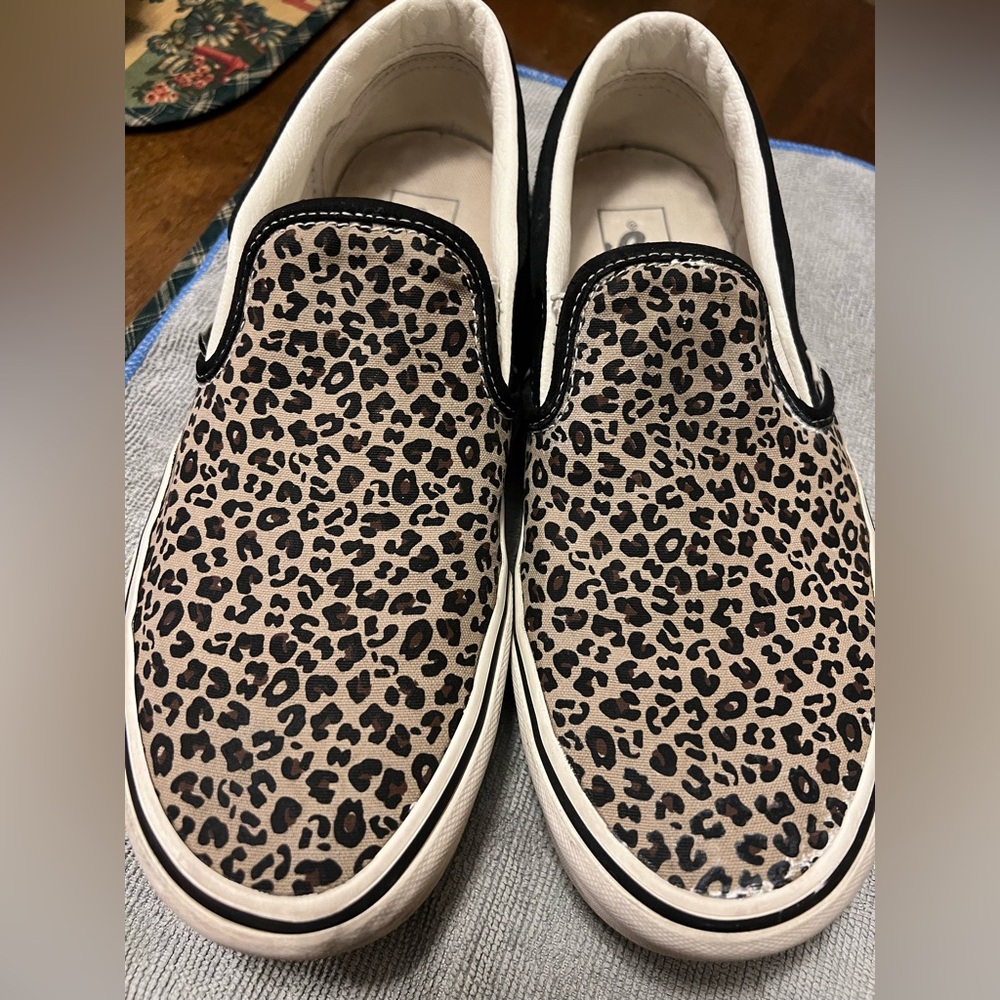 Vans Leopard Pattern Slip-On Shoes